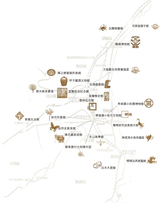 上圖為宜蘭博物館家族地圖。