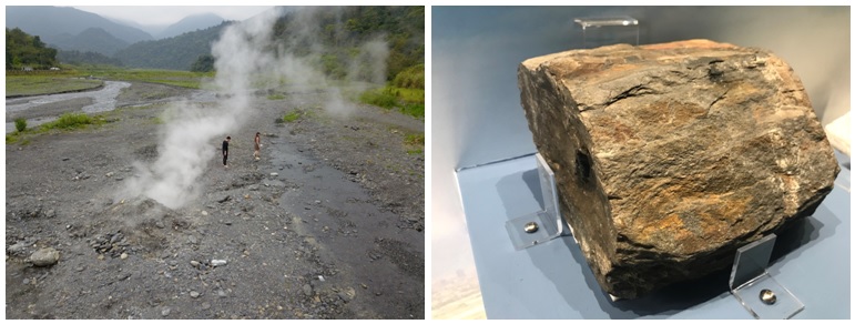 左圖：清水地熱。許智邦攝 / 右圖：板岩。蘇美如攝