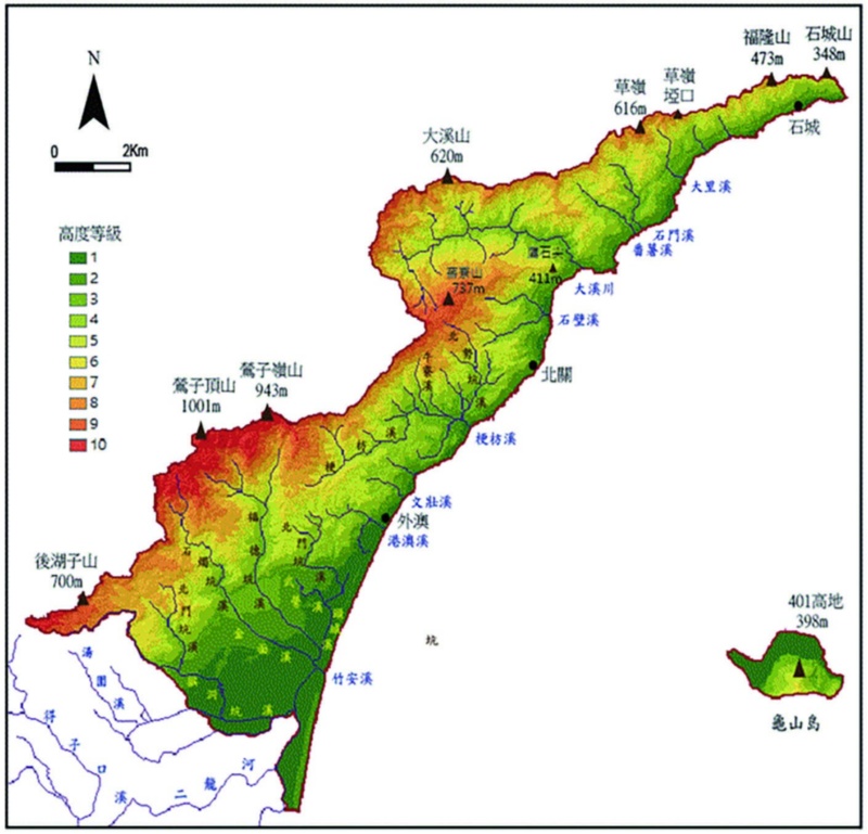 圖1-4-8 頭城地區水系圖。（來源：張政亮繪製）