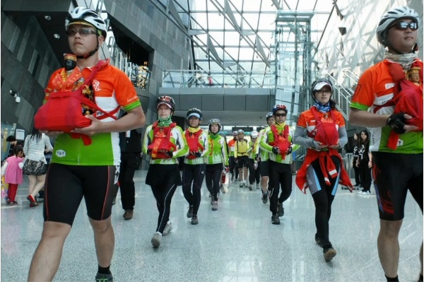 圖14，2013年，行經蘭陽博物館，媽祖到這裡看戲。