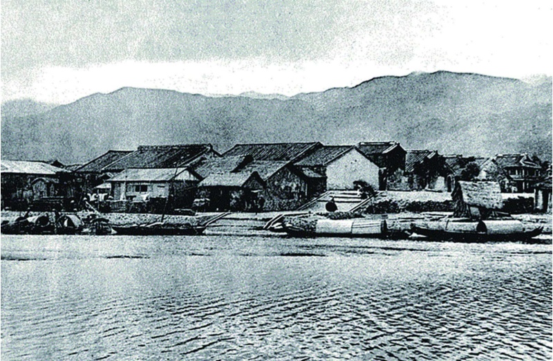 圖7：大正時期的頭圍港，因水淺多淤，港口功能衰退，淪為地方性的港灣。 ( 來源：宜蘭縣史館。)