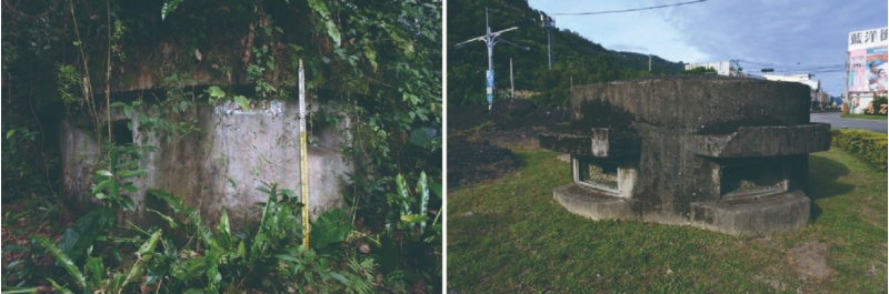 圖12：日軍碉堡：多數直徑約400cm，少有低於400cm。 / 國軍碉堡：直徑360cm居多，少有高於360cm。