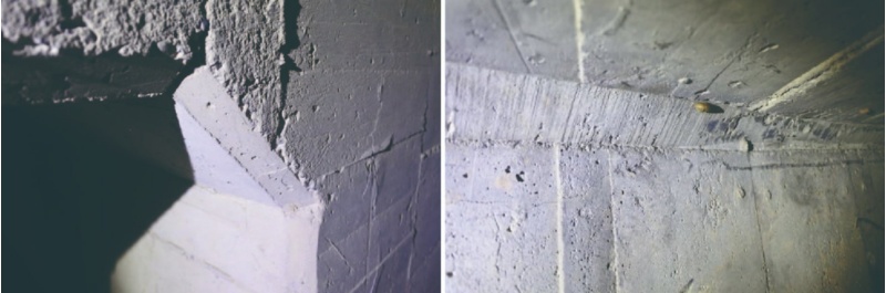 圖18：日軍碉堡：牆體、槍座均有切角。 / 國軍碉堡：牆體無切角。