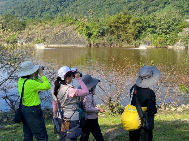 圖1：環境教育志工鳥類監測，協助守護環境。