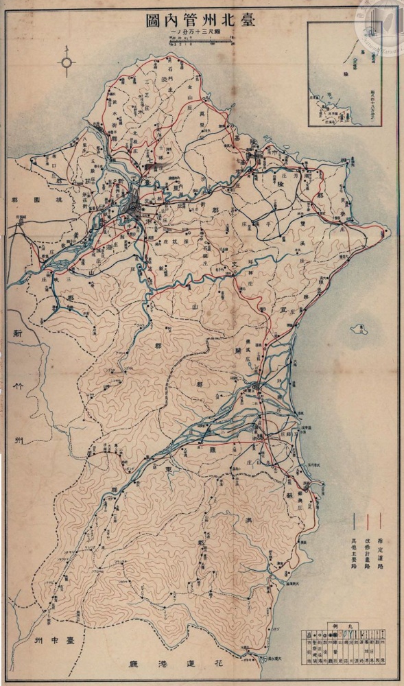 圖2：1928年台北州管內圖，取自《台北州統計書》，國立台灣圖書館典藏。