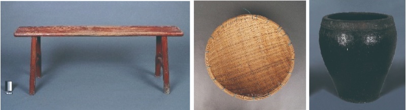 圖10：椅條；圖11：竹披；圖12：陶缸。