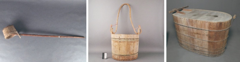 圖22：尿杓(肥桸)；圖23：尿桶；圖24：水肥桶。