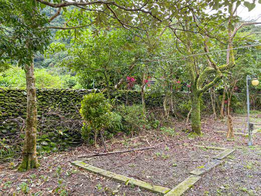 圖6：圳頭湖以片頁岩堆砌的堤防。