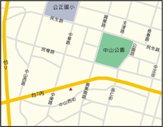 正宗玉芬米粉羹位置簡圖。