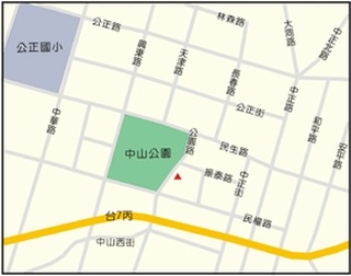 鹹米苔目小店位置簡圖。