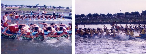 早年的縣龍舟錦標賽雖然是因陋就簡，但都是萬人空巷的景象，河岸上擠滿了群眾，用「全縣總動員」來形容亦不為過。