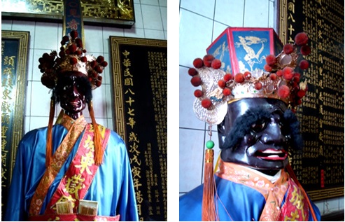 左圖圖一：瘦高的七爺 / 右圖圖二：矮胖的八爺