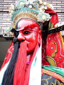 圖七：陰陽司除年代可追溯自日治大正年間，是一尊具有將近百年歷史的大神尪外，其臉部顏色也是相當獨特。