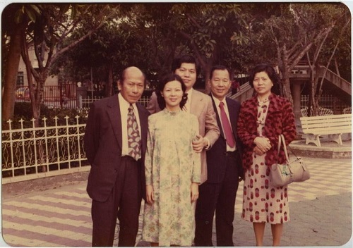 64歲時和弟弟登五夫婦及姪女李鏡明(作者)夫婦攝於台北