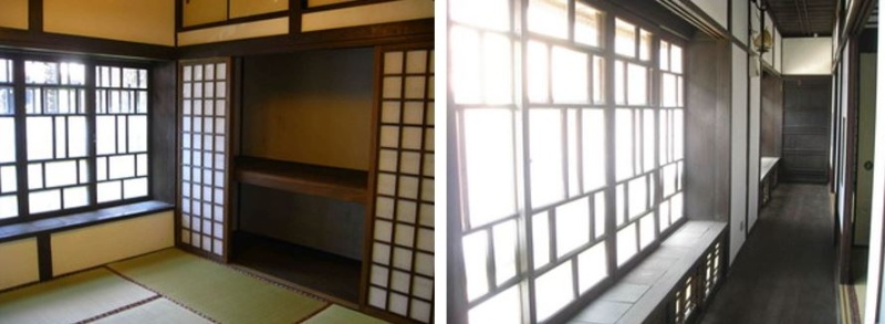 左：押入即為收納寢被、衣物及生活用品等的儲藏櫃 / 右：出窗為凸出於建築物外牆的窗子，可獲得較明亮的光線及開闊的視野
