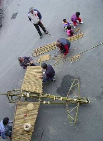 比例為二分之一的竹飛機大模型