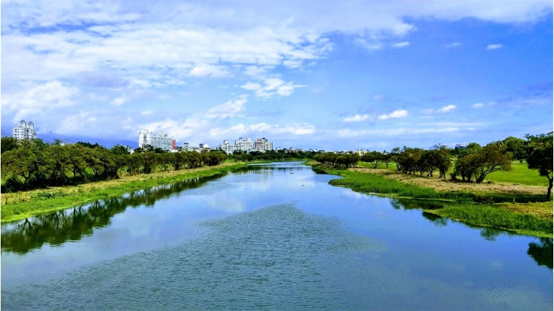 位處宜蘭高中旁的宜蘭河，為宜蘭重要河道。