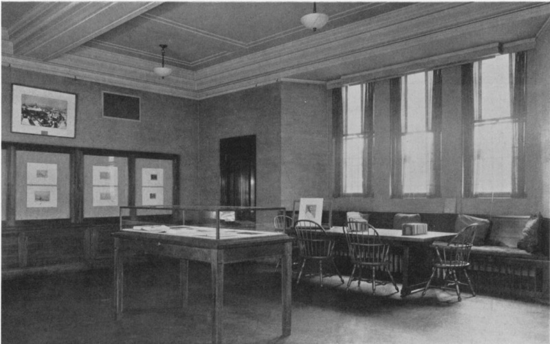 印刷研究室。(來源：T. S. 1922. New Print Study Room. The Bulletin of the Cleveland Museum of Art, 9(9), 160–167)