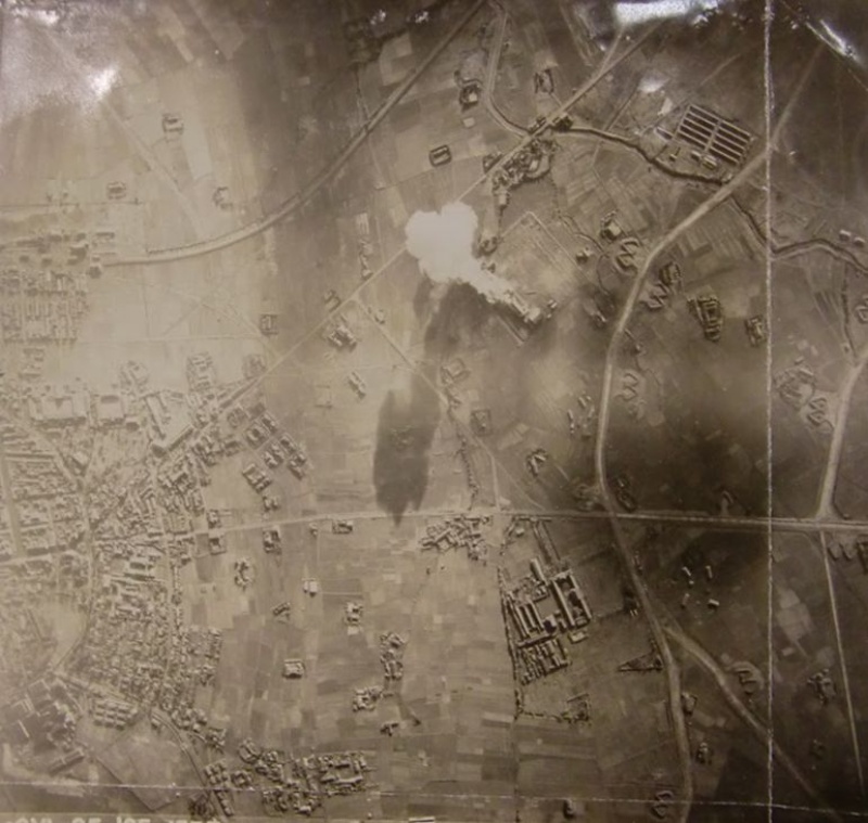 美國海軍拍攝之宜蘭機場周遭空照圖。(來源：美國國家檔案館（NARA）)