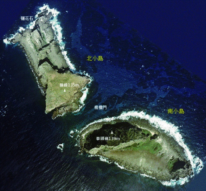 圖10：北小島嶼南小島空照圖。（來源：日本國土交通省，1978）