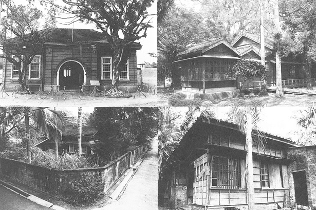 左一。舊監獄門廳  / 左二 。舊主秘公館 / 右一。宜蘭設治紀念館 / 右二。舊農校校長宿舍