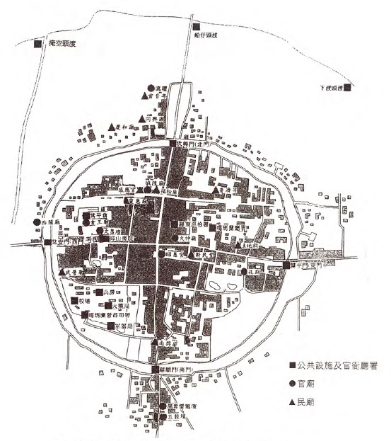 上圖為清代宜蘭城