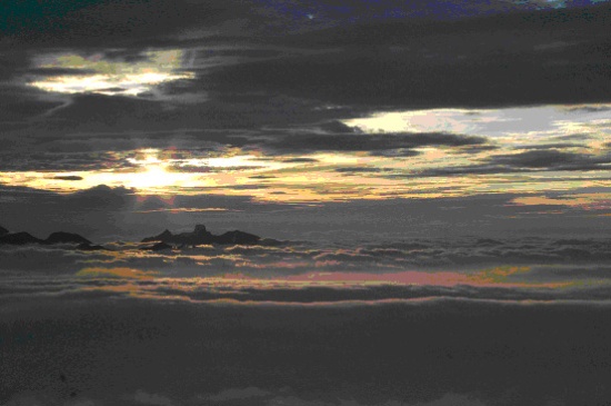 圖3.南湖北山的夕陽與雲海