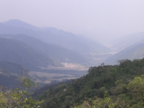 圖一：從思源埡口俯瞰蘭陽溪流域