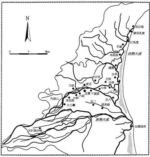 圖5清朝的宜蘭河位置圖
