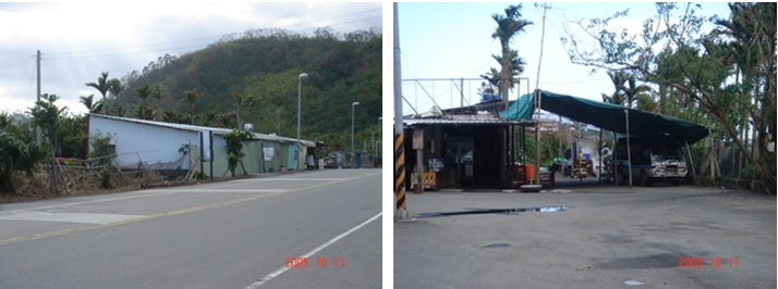 左圖：馬路邊貨櫃、鐵皮搭建的小店 / 右圖：「占用違建戶拆除」是個棘手的任務