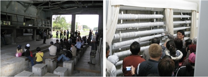 左圖：台東鐵道博物館 / 右圖：台東史前文化博物館布料典藏展示