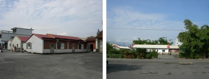 左圖：圖4右護龍及後側二道外護龍、二層加強磚造建築 / 右圖：圖5左護龍外的竹圍合院