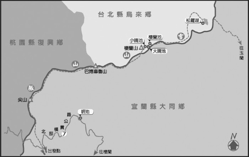 圖3 復興尖——松羅湖路線圖 (陳永琛繪)