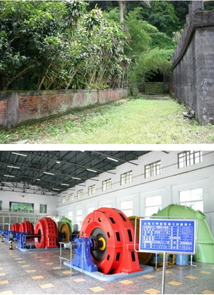 上圖：太平山森林鐵道隧道遺址 / 下圖：蘭陽發電廠主機設備