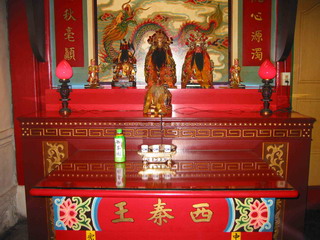 關帝殿內所供奉之北管戲神西秦王爺
