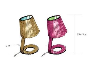 以紙漿染色鋪蓋於外，創造出不同造型