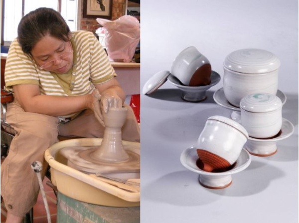 陶藝家周美智與陀螺杯