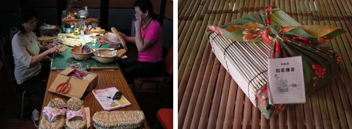 左：南投的草鞋墩社區，發展稻草文化 / 右：開發稻草的相關產品