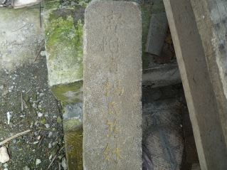 刻著「寄附者楊氏蕉妹」的小石柱，是見證吳家當時腦長財力的古物