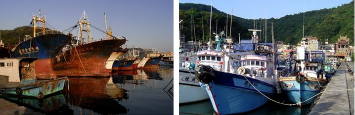 左：第三漁港(許浩倫 攝) / 右：第一漁港(許浩倫 攝)