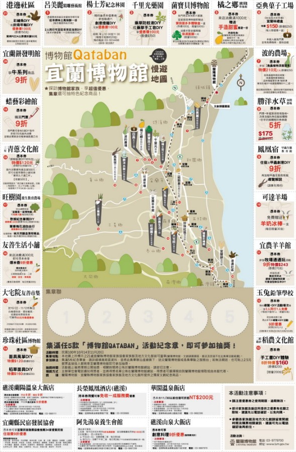 宜蘭博物館慢遊地圖（正面）