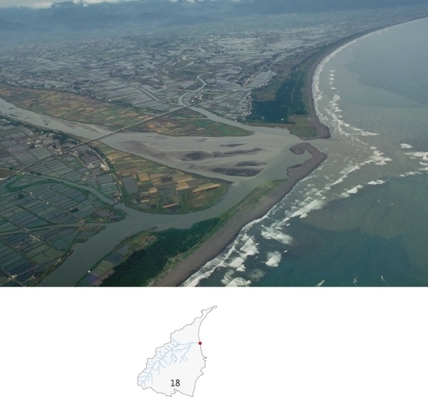 18.蘭陽溪與宜蘭河、冬山河交會出海大景觀空照。