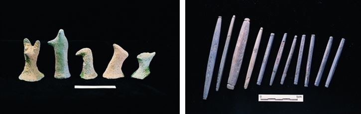 左：陶偶 / 右：網墜