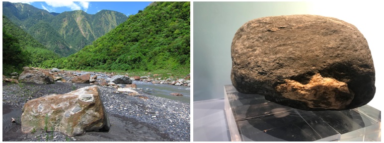 左圖：南澳北溪。許智邦攝 / 右圖：捕獲岩。蘇美如攝