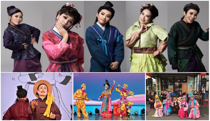 上圖：蘭陽戲劇團  / 下圖左：壯三新涼樂團  / 中：漢陽北管劇團  / 右：結頭份社區發展協會。