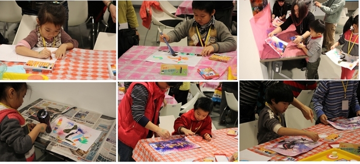 畫圖、刷水、噴顏料、吹風、灑鹽、蓋印……水彩遊戲真有趣！