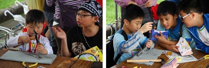 為大人設計，而且製作程序繁瑣的「金鯉魚」製作，這幾位小朋友竟然有辦法有模有樣的完成，真是不簡單！接下來就可以把這樣的活動帶進校園，讓學童認識這項老祖先的智慧。