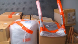 文物整飭作業前的包裝狀態