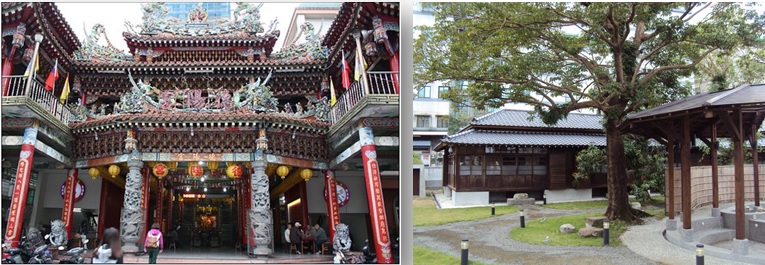 左圖：礁溪德陽宮。 / 右圖：西山旅館。