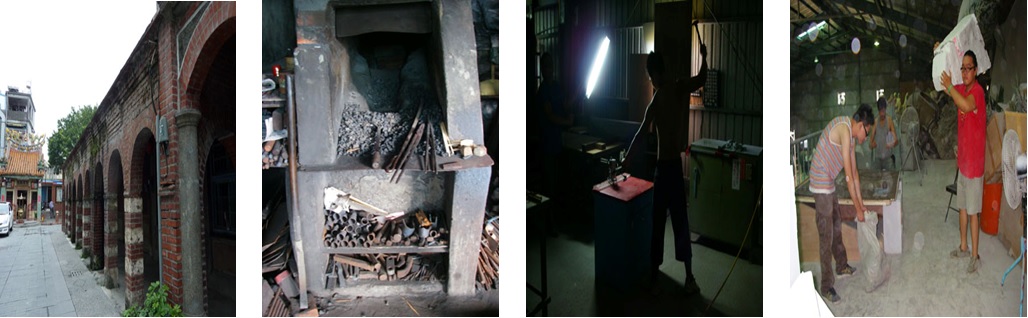 於頭城實地場勘(資料來源：筆者自攝)和人物設定(營造氣氛及強調肌肉線條)